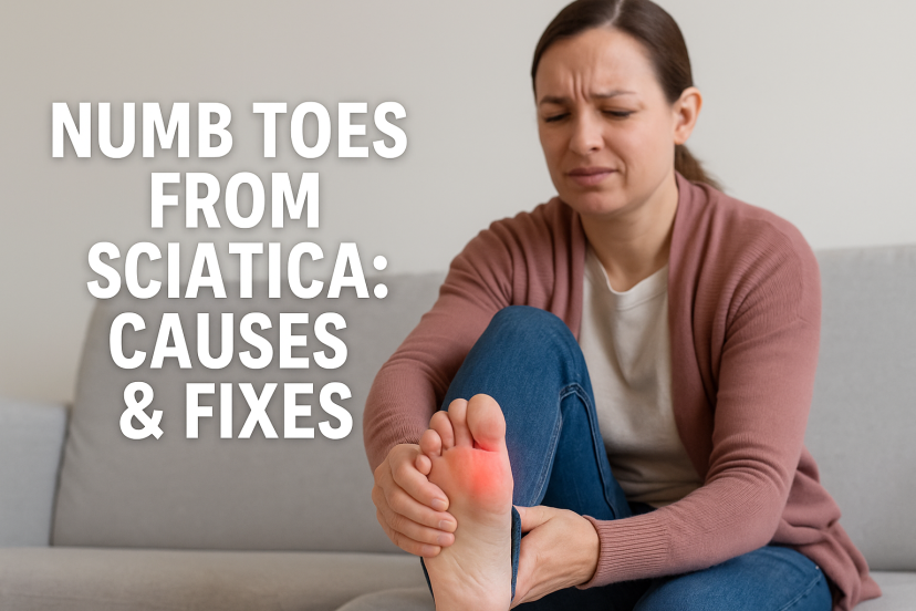 numb toes sciatica causes and fixes