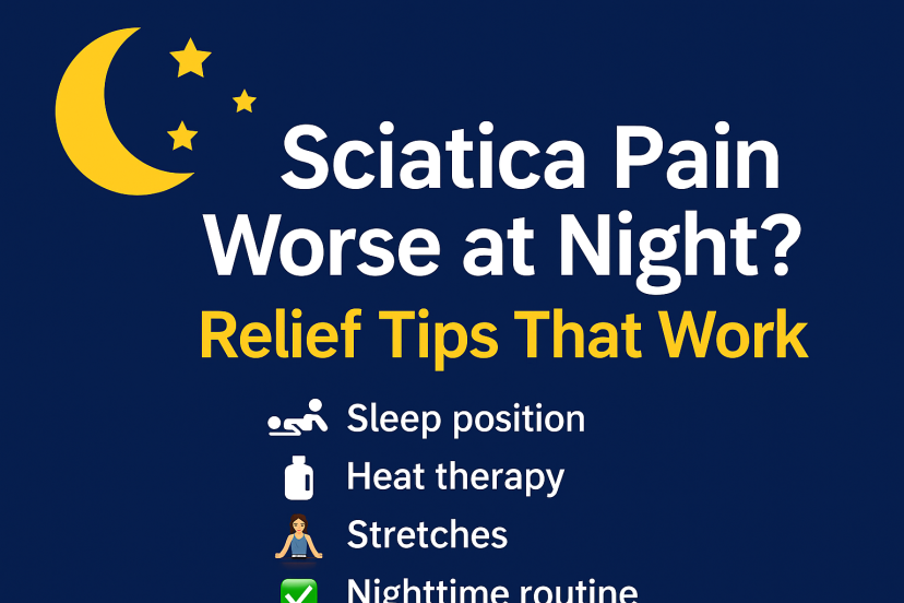 sciatica pain worse at night relief tips