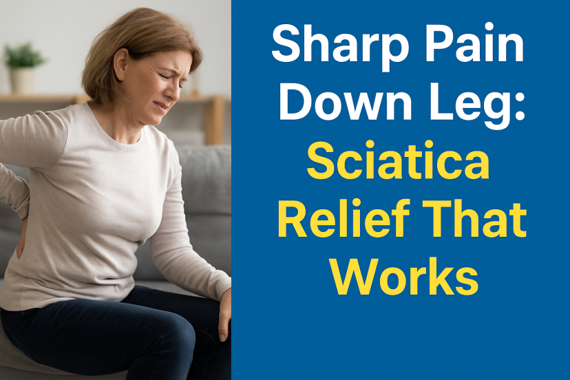 sharp pain down leg sciatica relief
