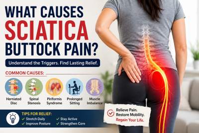 What causes sciatica buttock pain