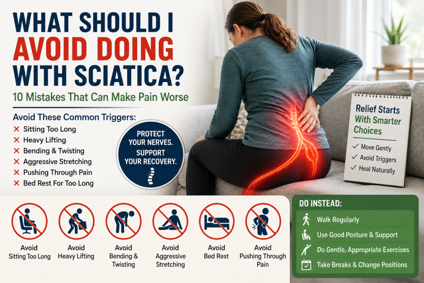 what should I avoid doing with sciatica