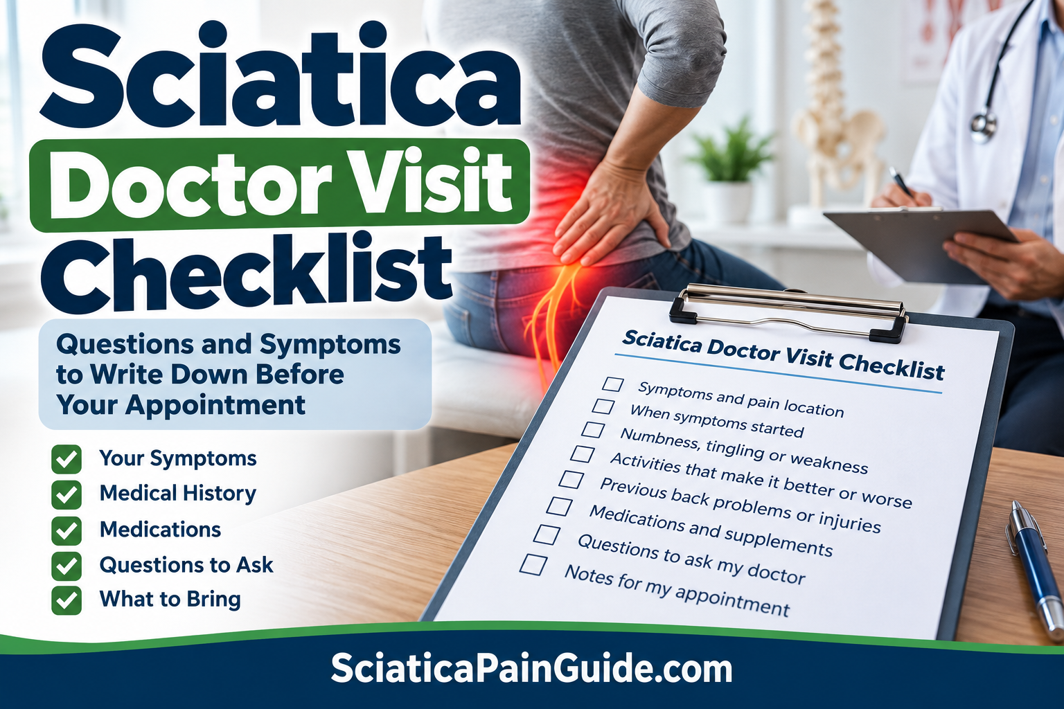 sciatica doctor visit checklist