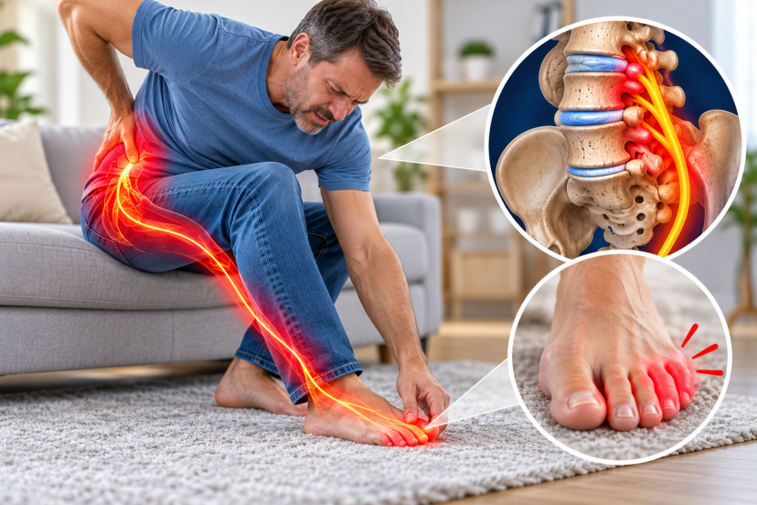why sciatica can cause numb toes